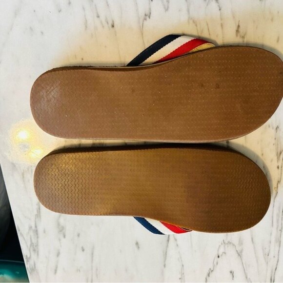 VGC Vineyard Vines America Red White Blue Strap Thong Flip Flops Men's Sz US 13 - Picture 5 of 6